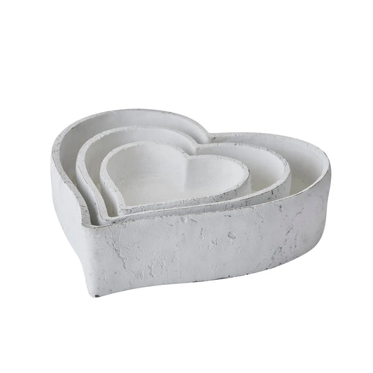 Set Of Three Large Matt White Ceramic Dishes Makur Interior