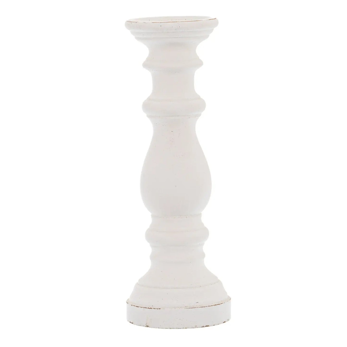Matt White Ceramic Column Candle Holder Makur Interior