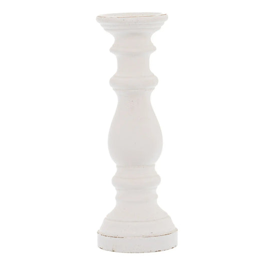Matt White Ceramic Column Candle Holder Makur Interior