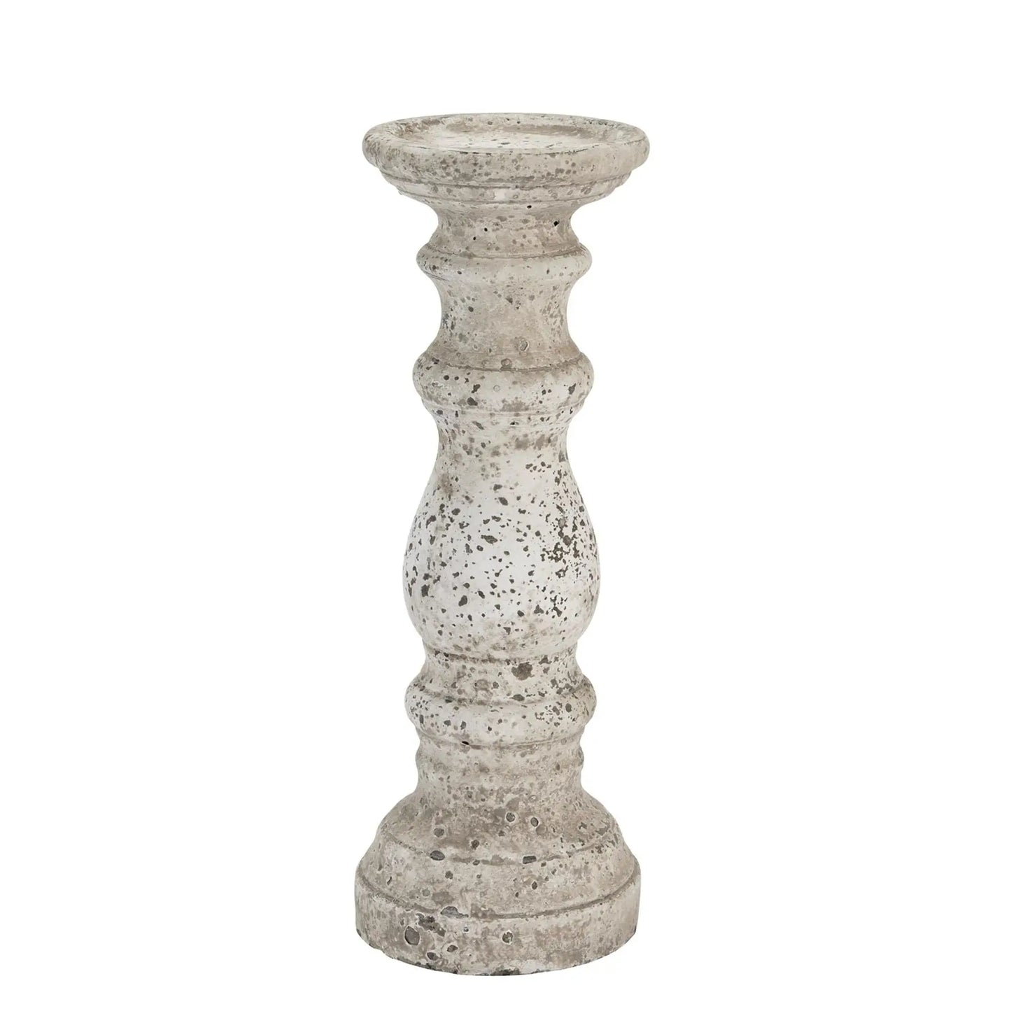 Stone Ceramic Column Candle Holder Makur Interior