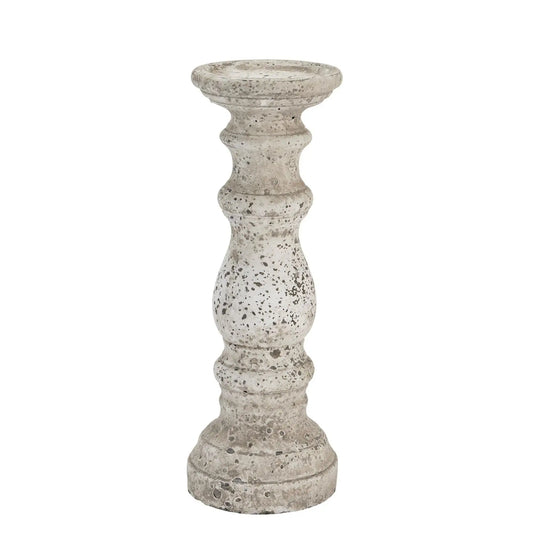 Stone Ceramic Column Candle Holder Makur Interior