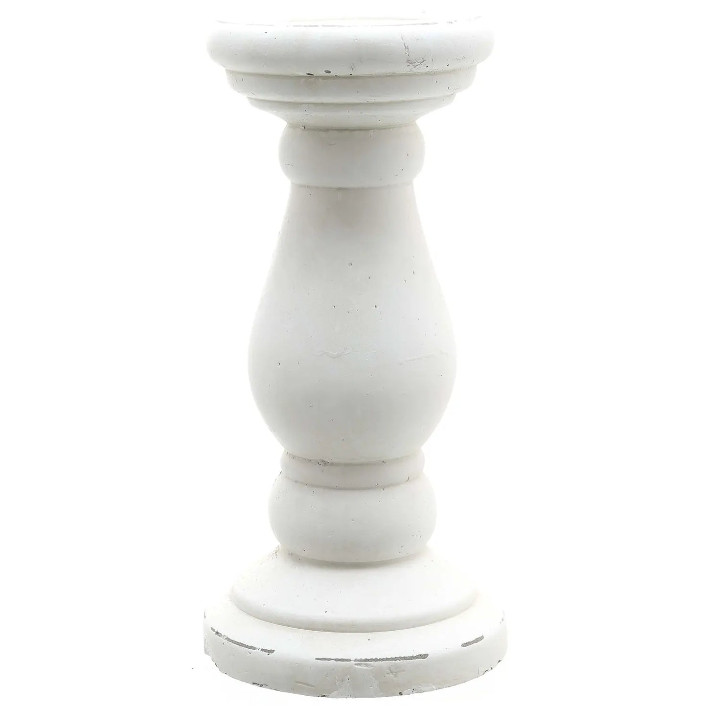 Matt White Ceramic Candle Holder Makur Interior