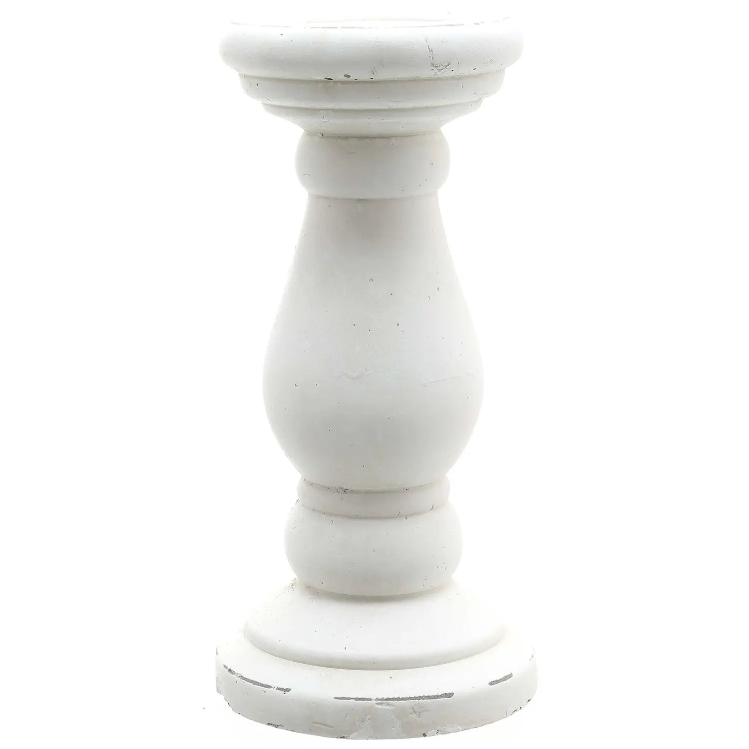 Matt White Ceramic Candle Holder Makur Interior