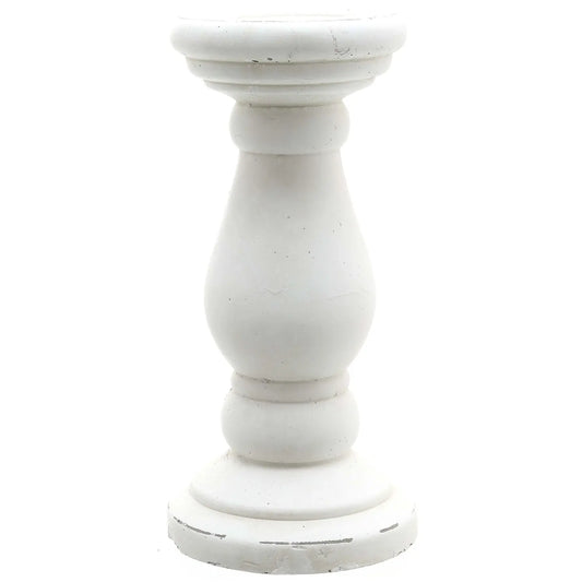Matt White Ceramic Candle Holder Makur Interior
