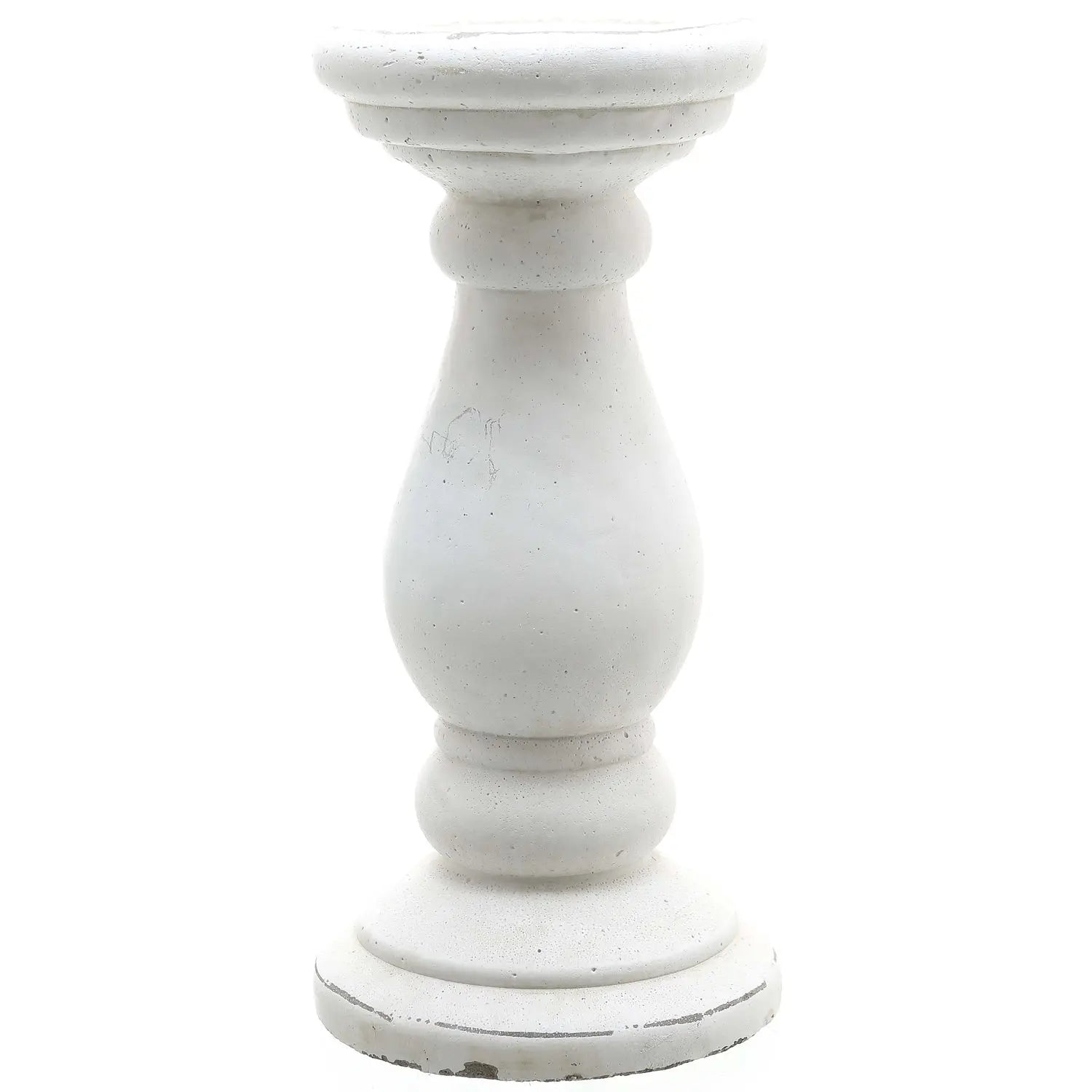Large Matt White Ceramic Candle Holder Makur Interior
