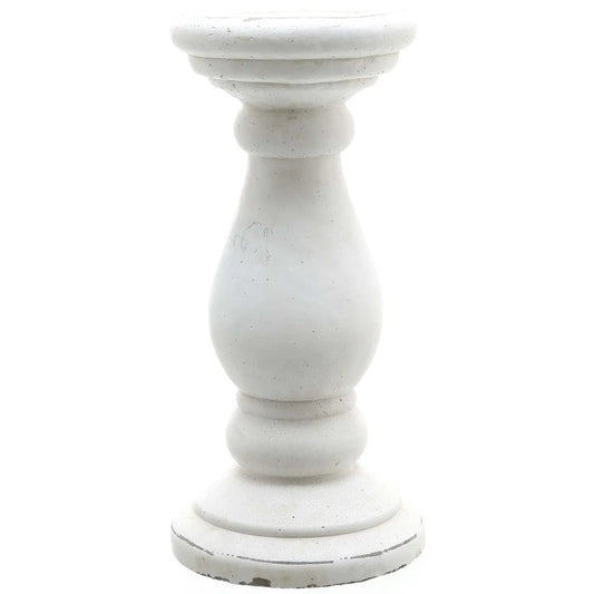 Large Matt White Ceramic Candle Holder Makur Interior