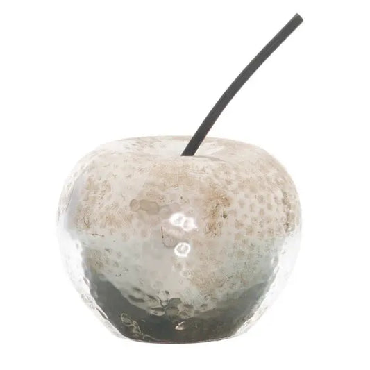 Small Silver Apple Ornament Makur Interior