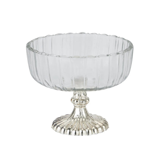 Small Fluted Glass Display Bowl Makur Interior