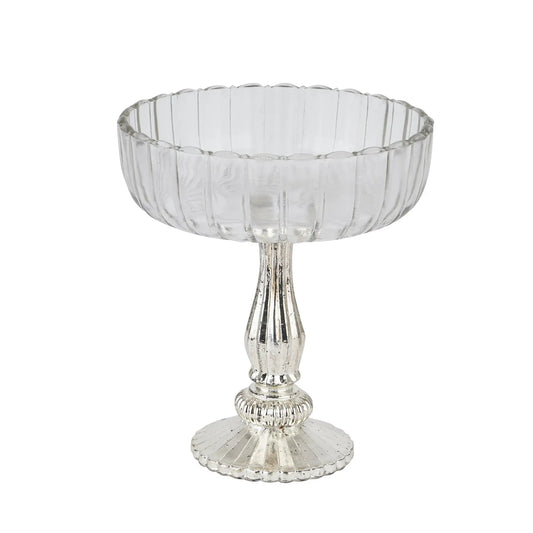 Medium Fluted Glass Display Bowl Makur Interior