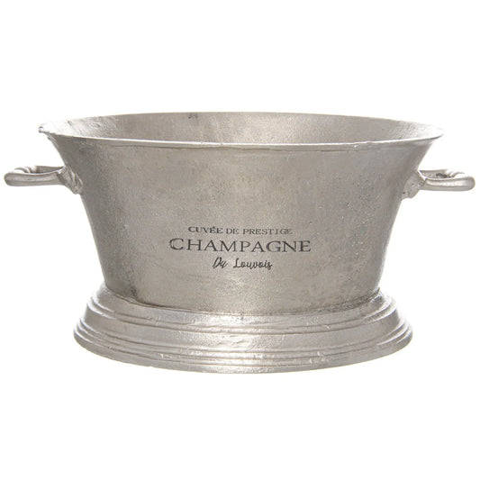 Large Antique Pewter Champagne Cooler Makur Interior