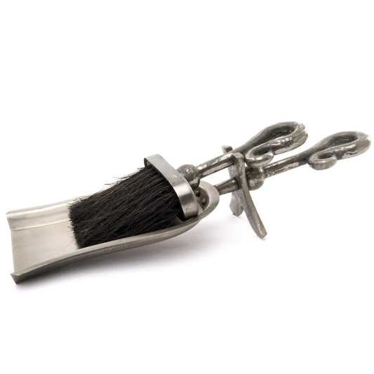 Antique Pewter Crook Handled Hearth Tidy Makur Interior