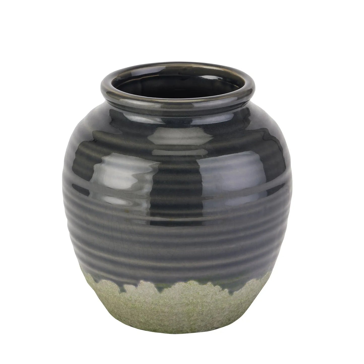Seville Collection Navy Squat Vase Makur Interior