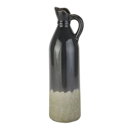 Decorative Tall Navy Stoneware Jug Makur Interior