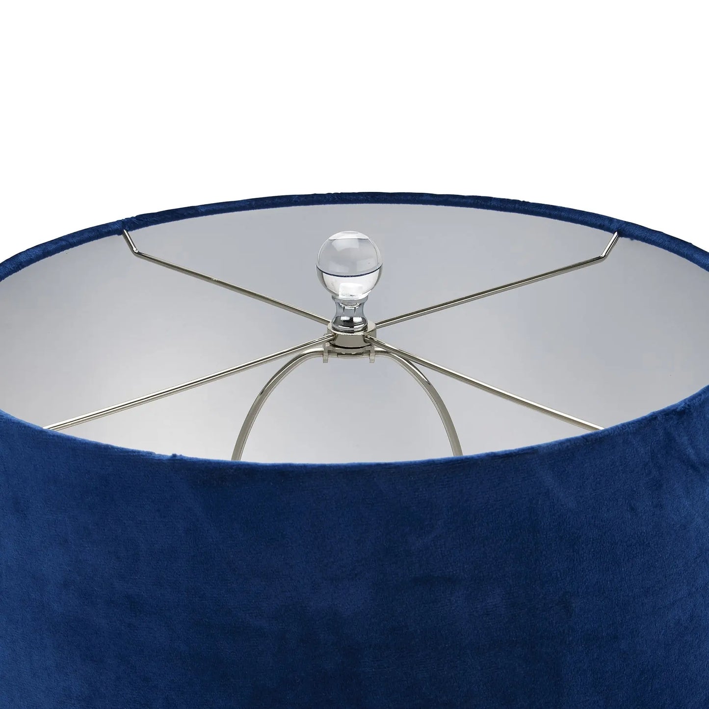 Ice Shadows Table Lamp With Navy Blue Lampshade Makur Interior