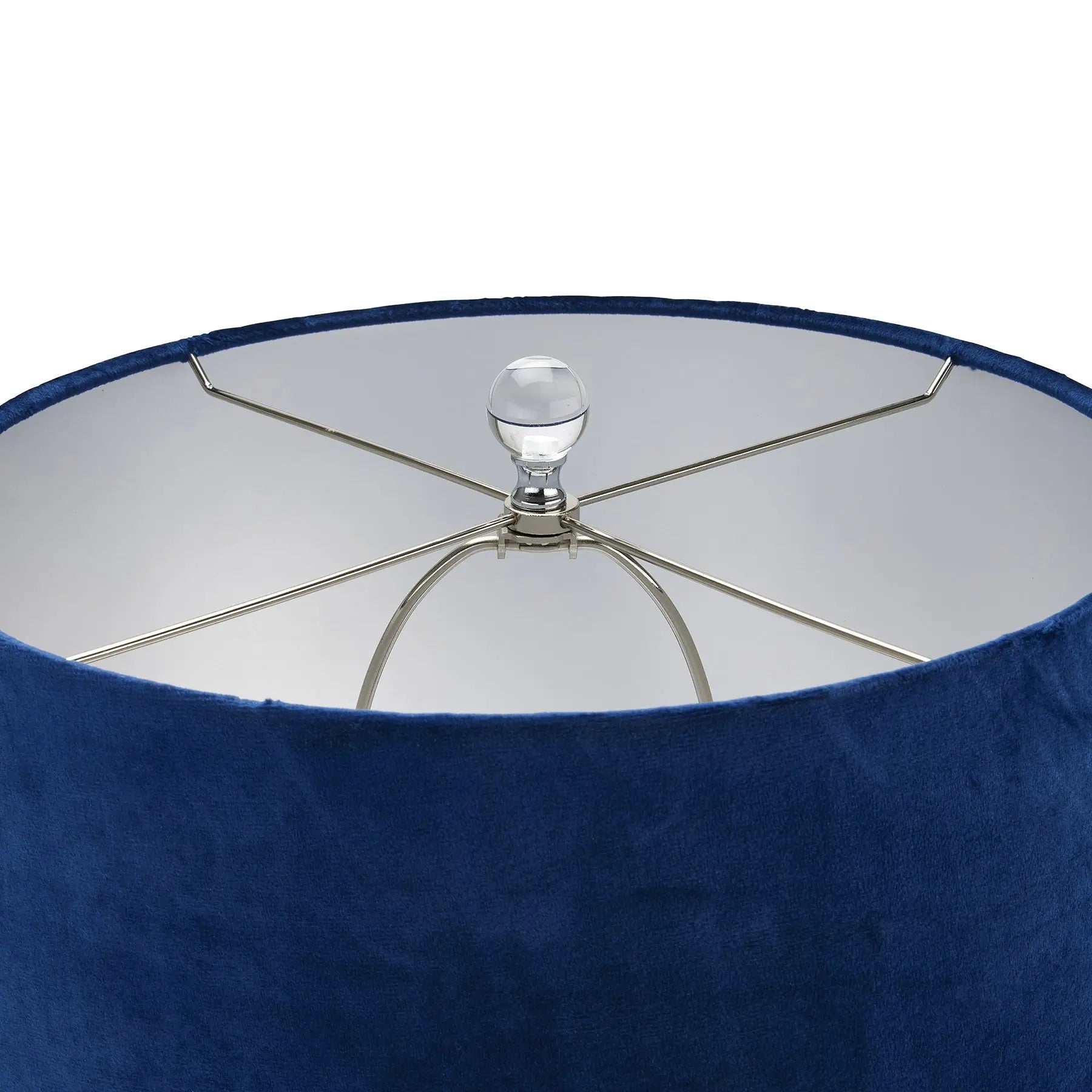 Ice Shadows Table Lamp With Navy Blue Lampshade Makur Interior