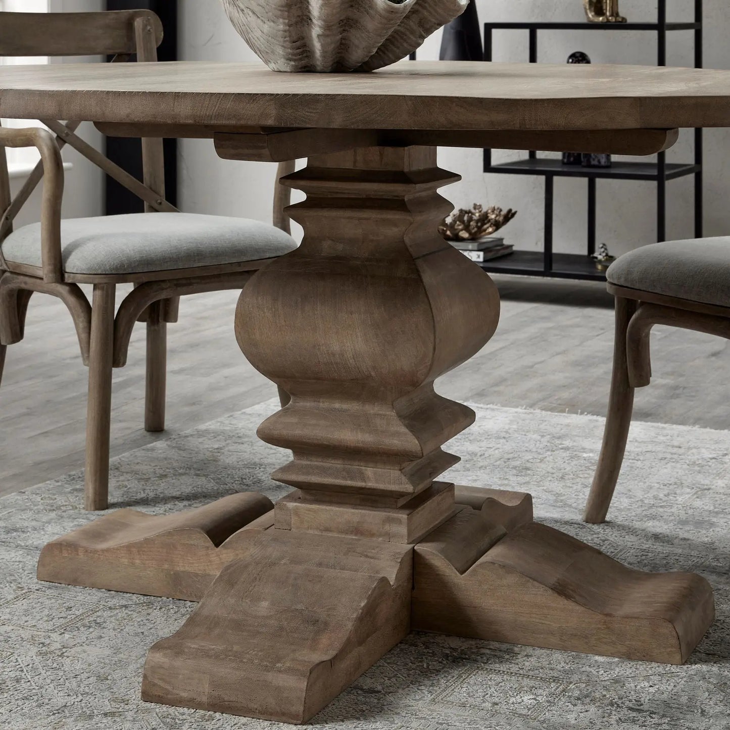 Copgrove Collection Round Pedestal Dining Table Makur Interior