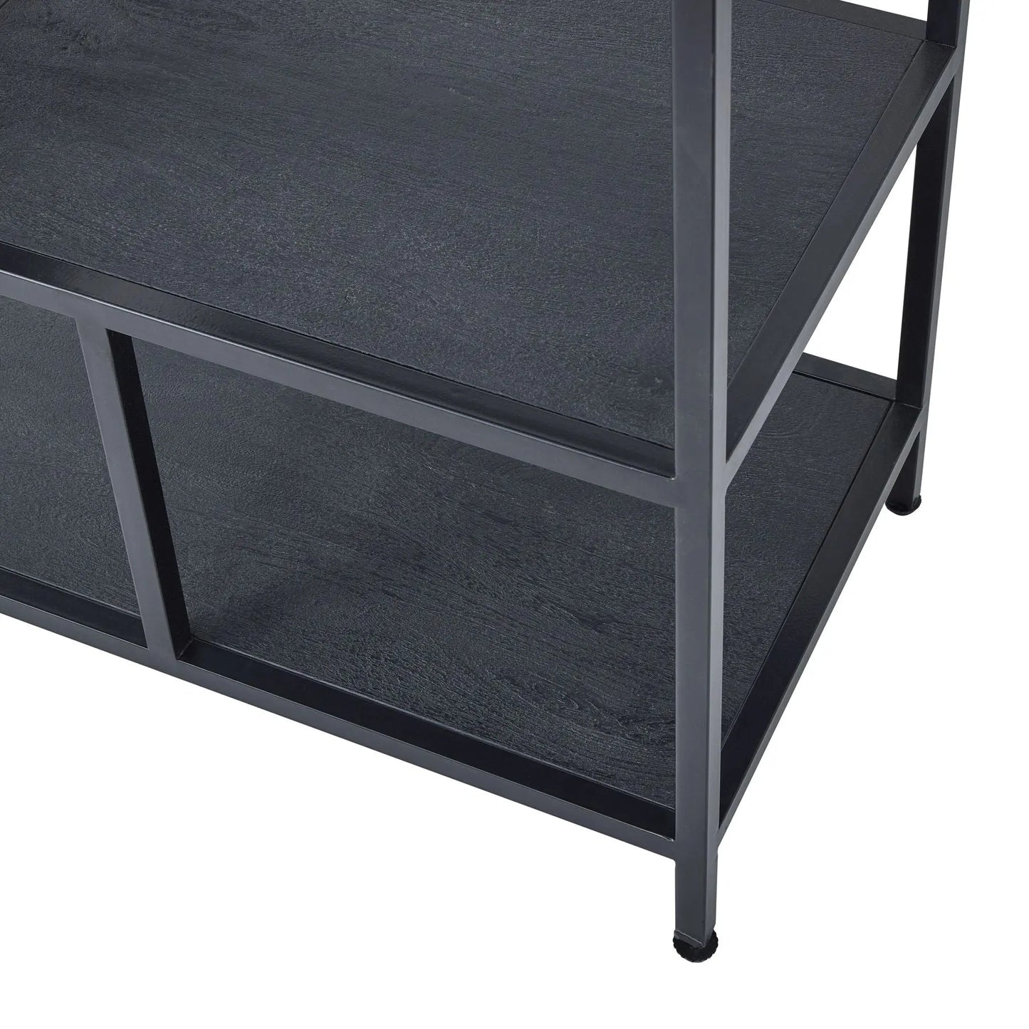 Large Black Multi Shelf Unit Makur Interior