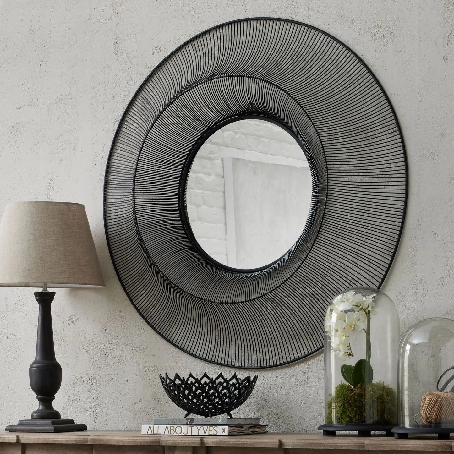 Chico Black Large Wire Mirror Makur Interior