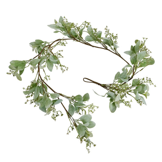 Winter Garland With Lambs Ear And Wax Flower Makur Interior