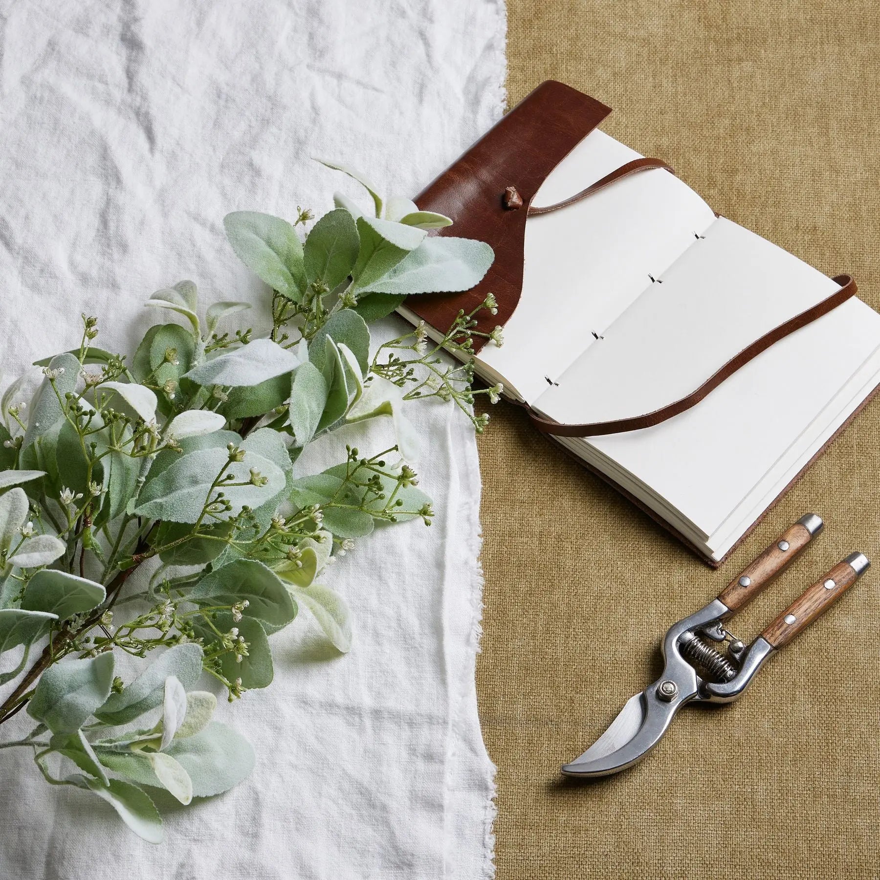 Large Winter Sprig With Lambs Ear And Wax Flower Makur Interior