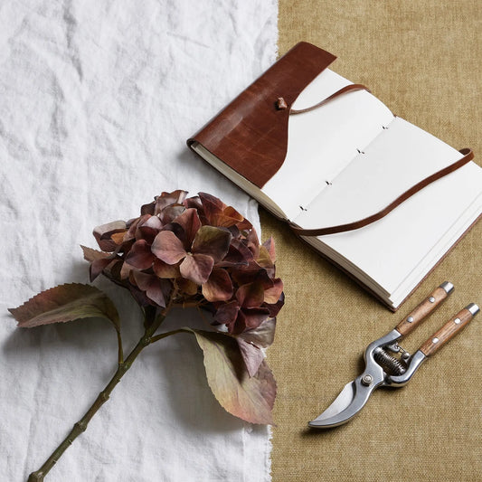 Mixed Autumn Browns Single Hydrangea Stem Makur Interior