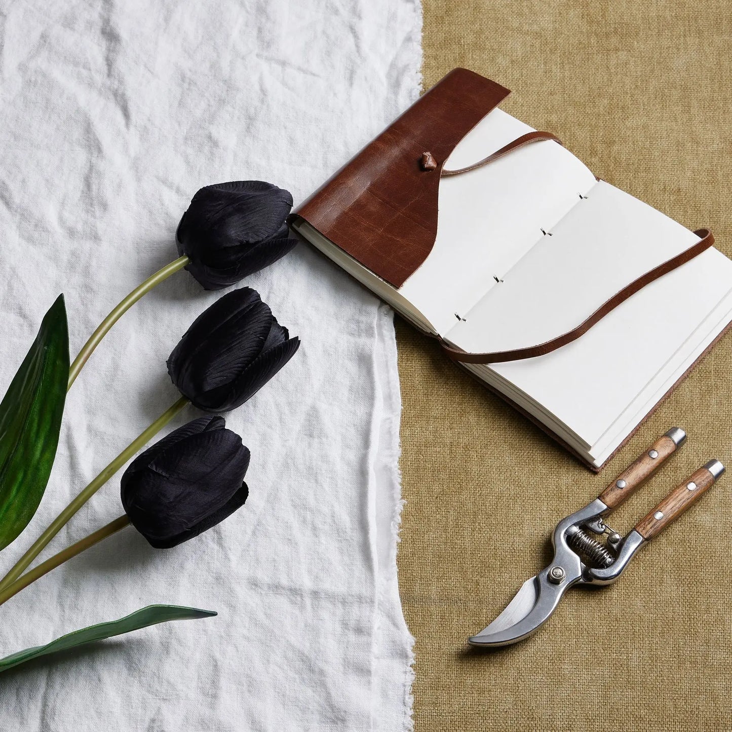 Tall Black Triple Tulip Stem Makur Interior