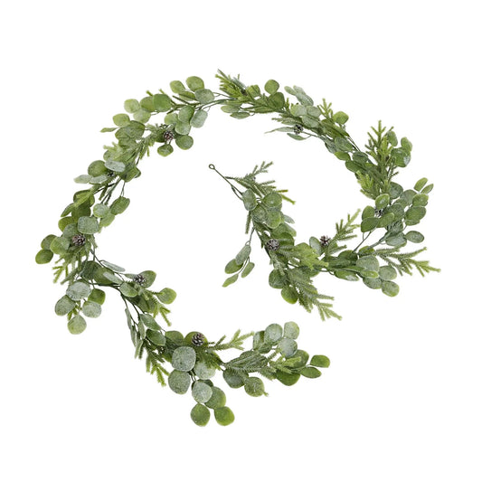 Frosted Pine And Eucalyptus Garland Makur Interior