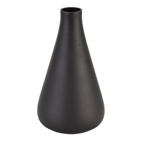 Black Tapered Tall Glass Vase Makur Interior