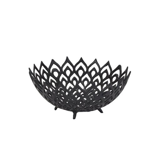 Black Cast Lattice Bowl Makur Interior