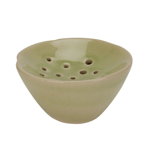 Light Green Ceramic Flower Frog Makur Interior