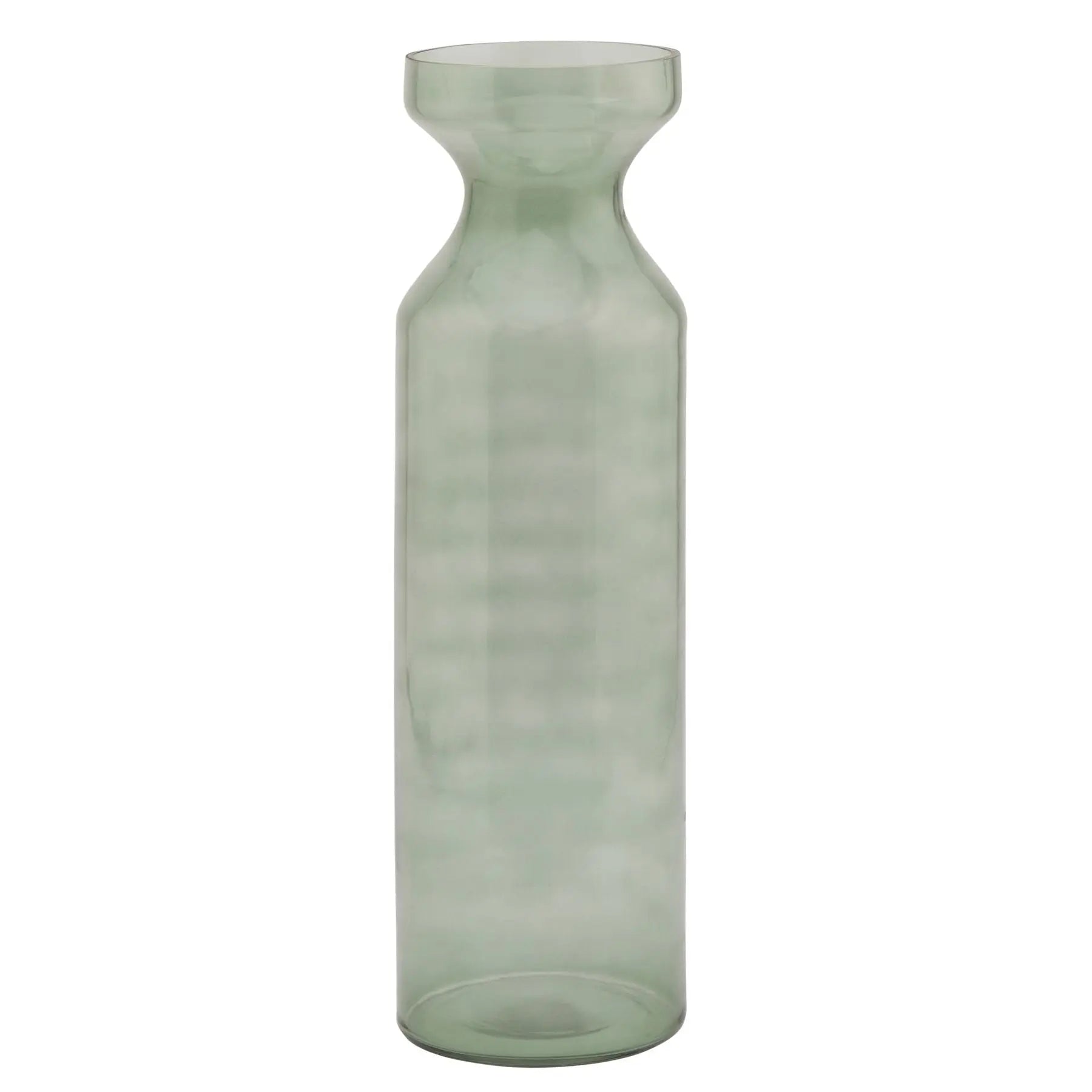 Smoked Sage Glass  Fluted Vase Makur Interior