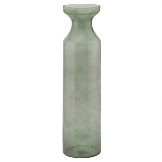 Smoked Sage Glass Tall Fluted Vase Makur Interior