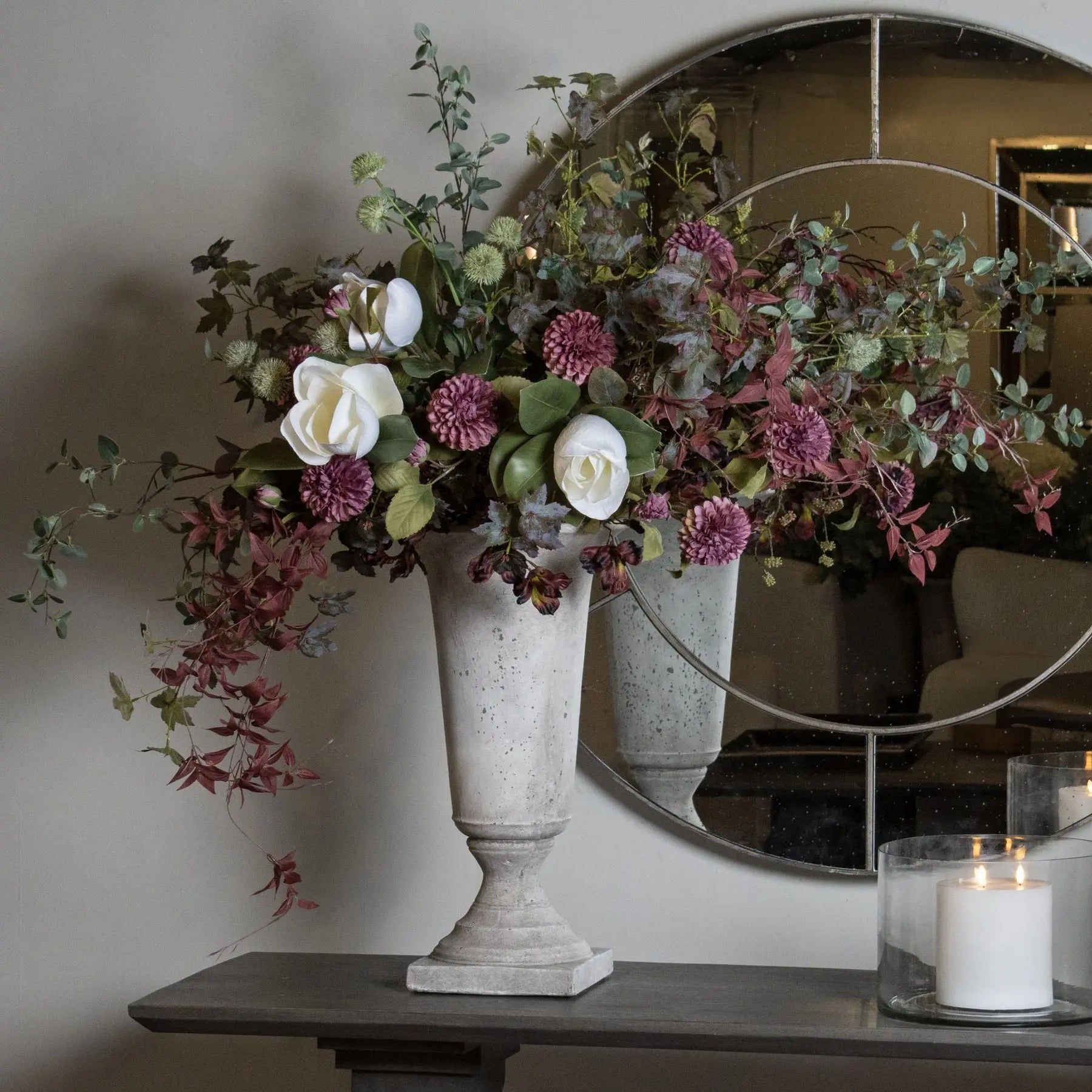 Stone Effect Urn Planter Makur Interior