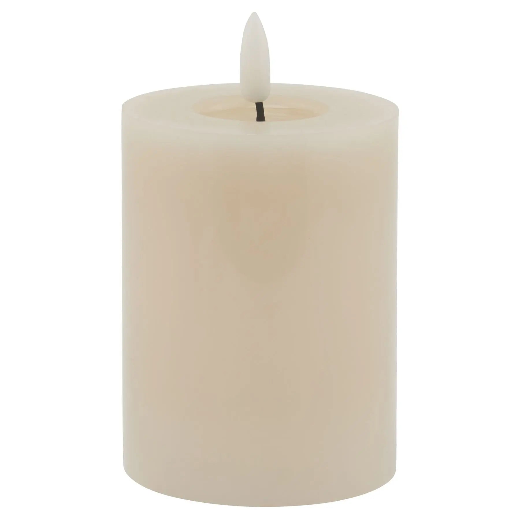Luxe Collection Melt Effect 3x4 Taupe LED Wax Candle Makur Interior