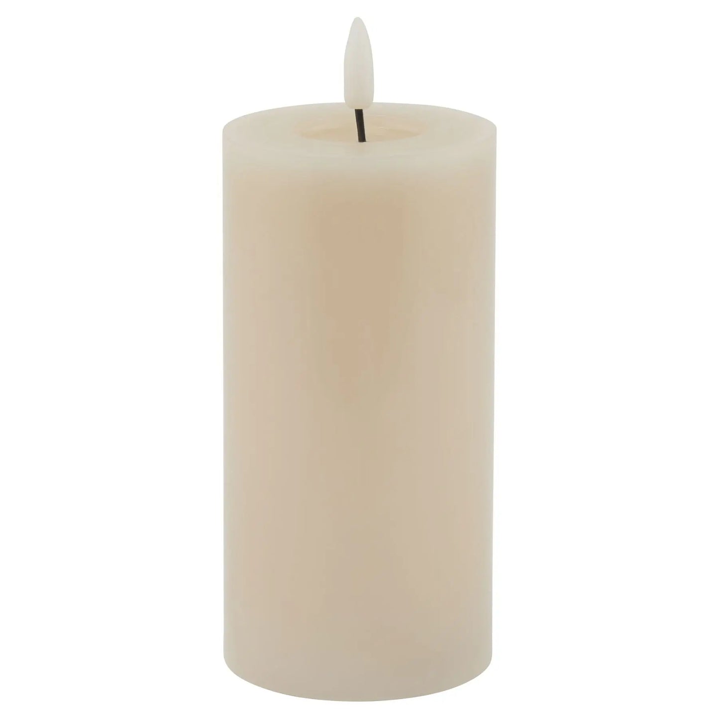 Luxe Collection Melt Effect 3x6 Taupe LED Wax Candle Makur Interior