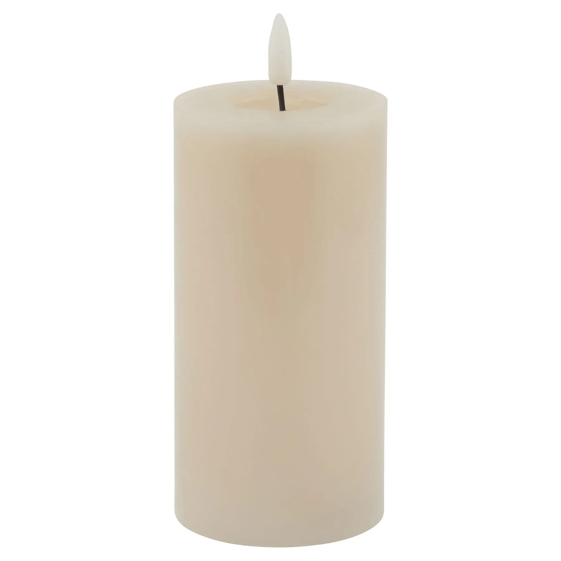 Luxe Collection Melt Effect 3x6 Taupe LED Wax Candle Makur Interior
