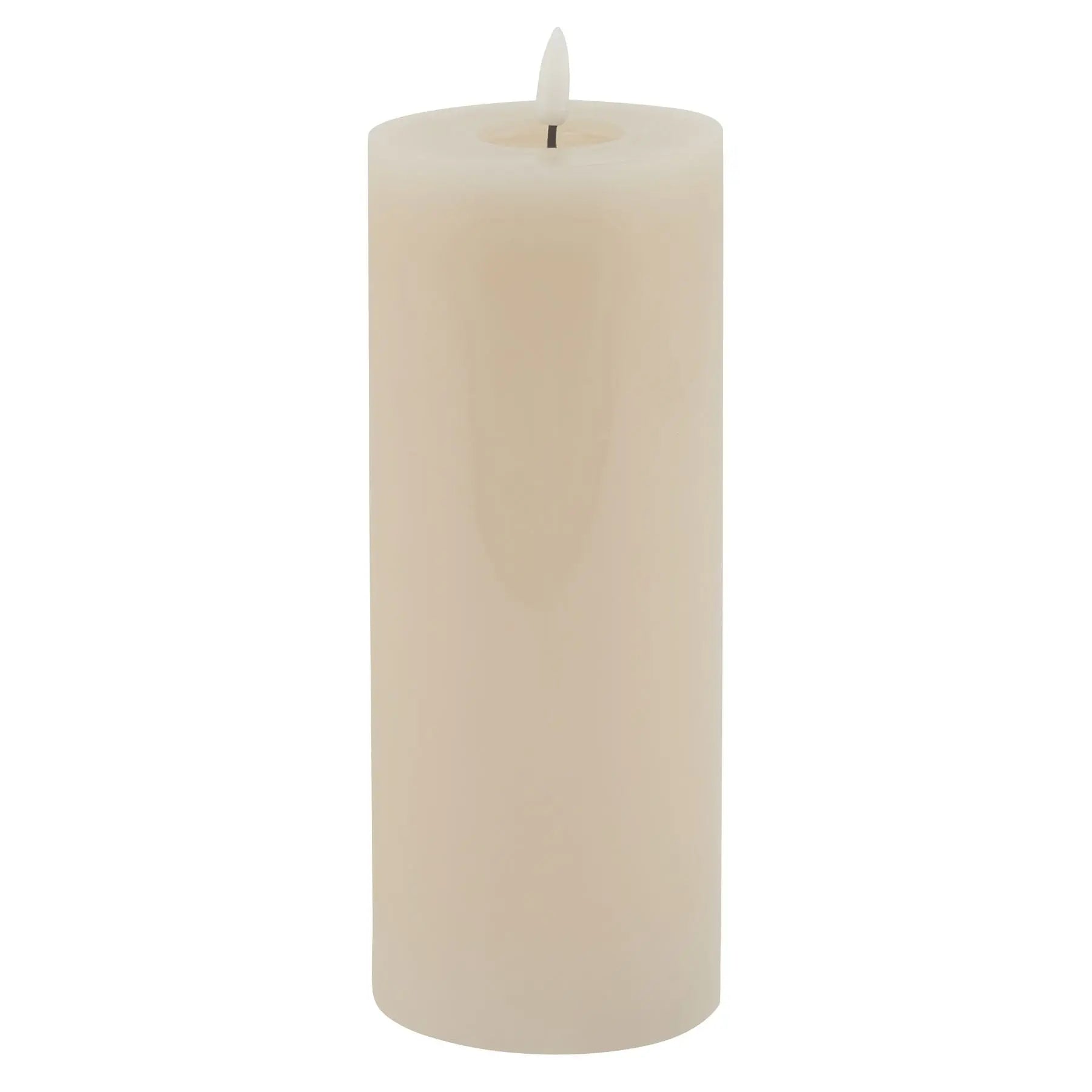 Luxe Collection Melt Effect 3.5x9 Taupe LED Wax Candle Makur Interior