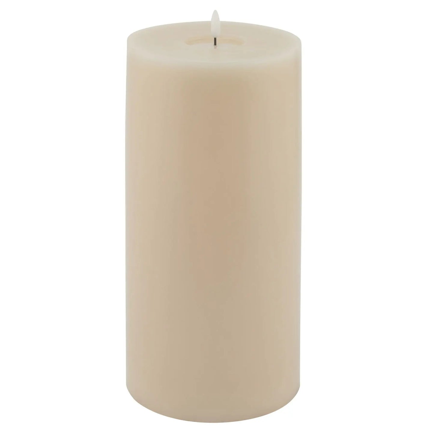Luxe Collection Melt Effect 6x12 Taupe LED Wax Candle Makur Interior
