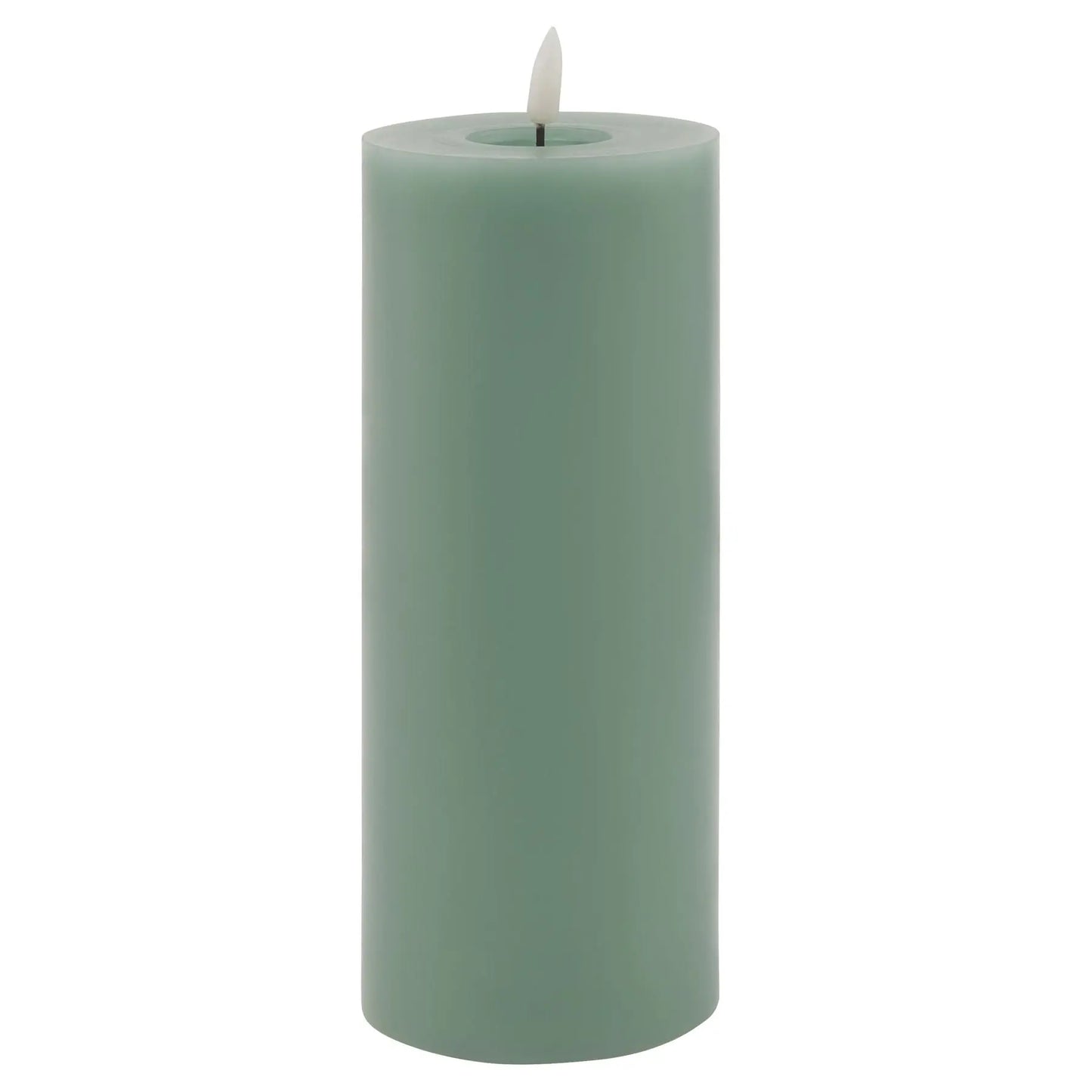Luxe Collection Melt Effect 3.5x9 Sage LED Wax Candle Makur Interior