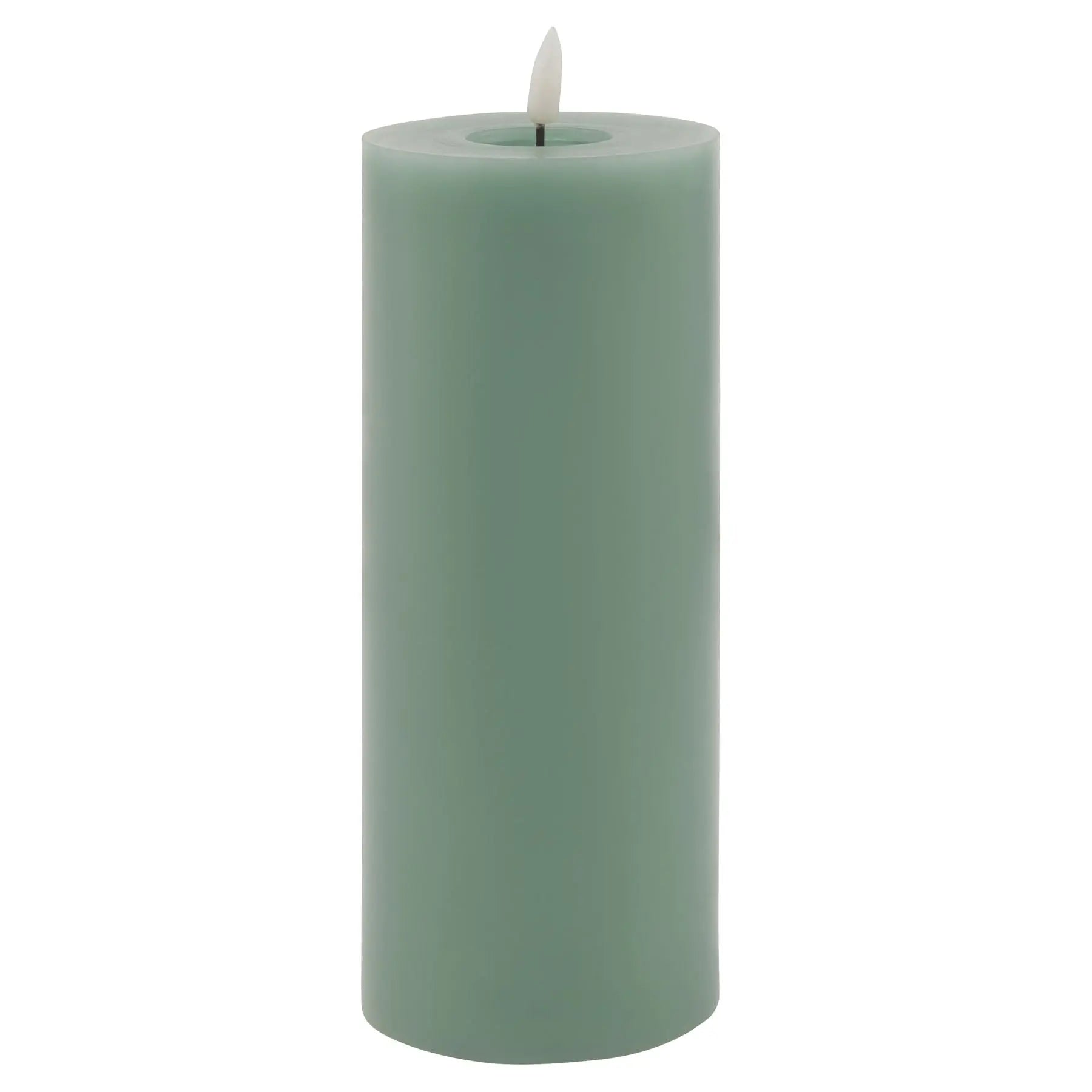 Luxe Collection Melt Effect 3.5x9 Sage LED Wax Candle Makur Interior
