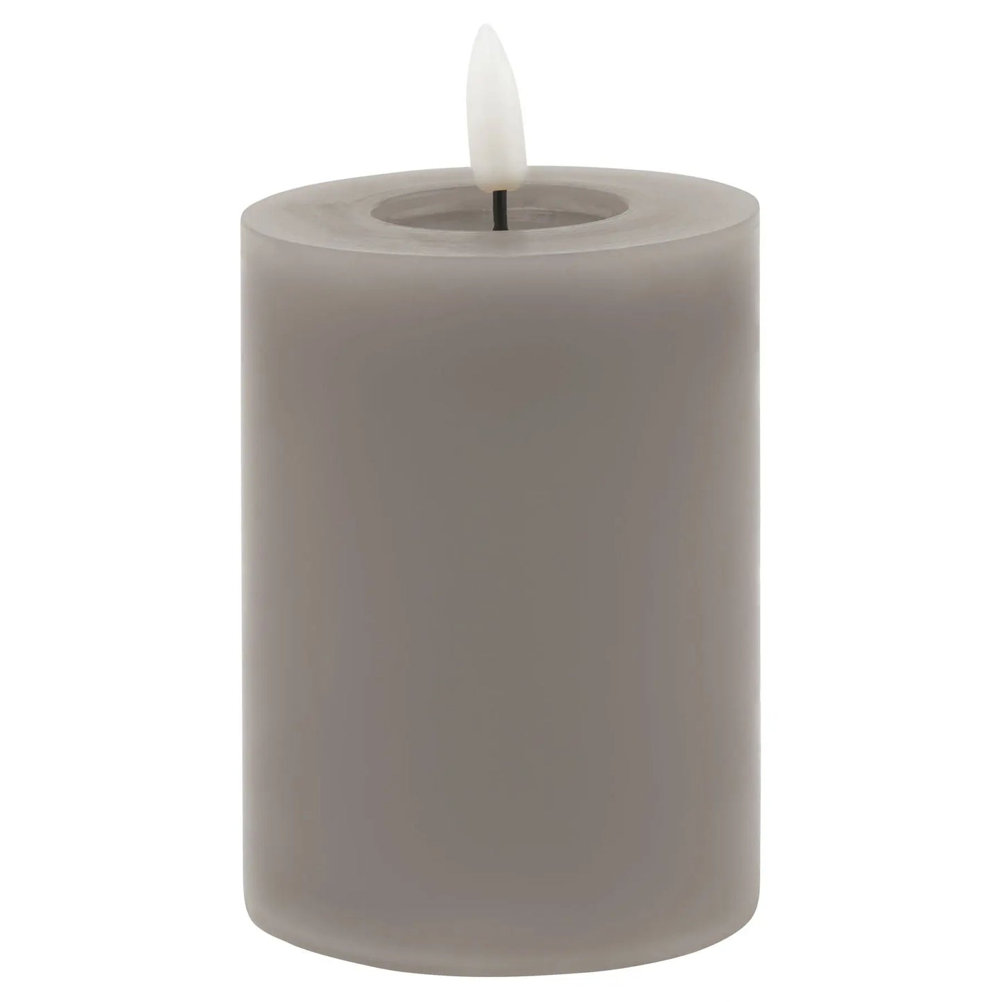 Luxe Collection Melt Effect 3x4 Grey LED Wax Candle Makur Interior