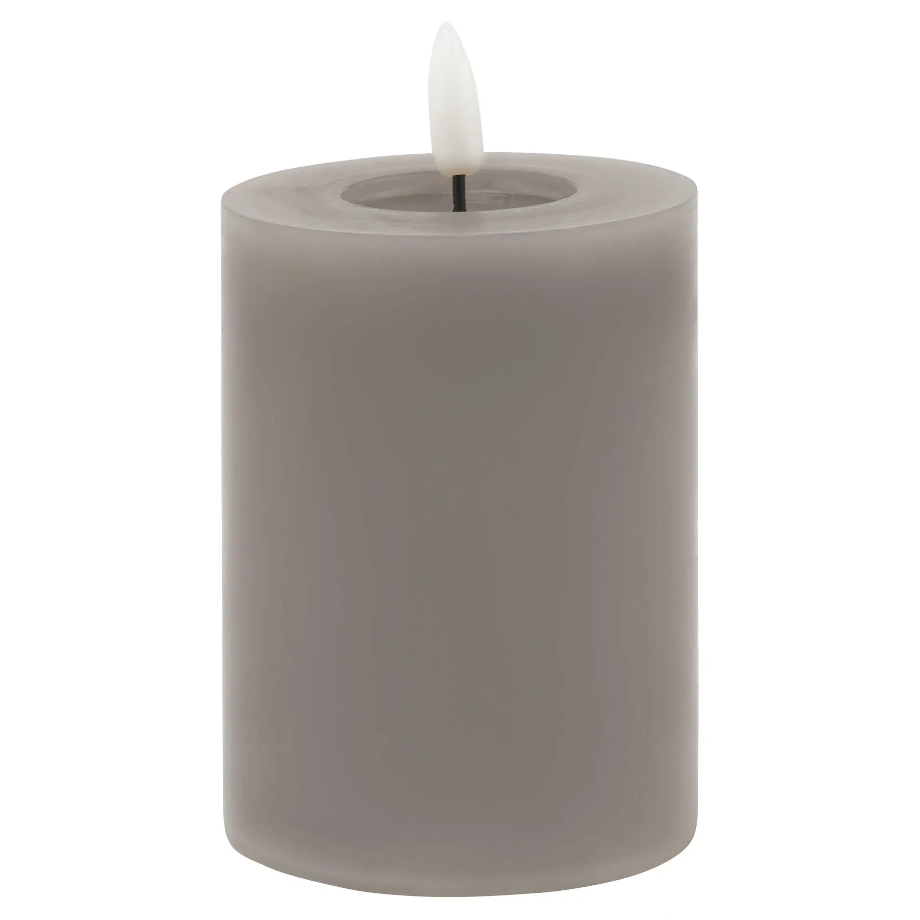 Luxe Collection Melt Effect 3x4 Grey LED Wax Candle Makur Interior