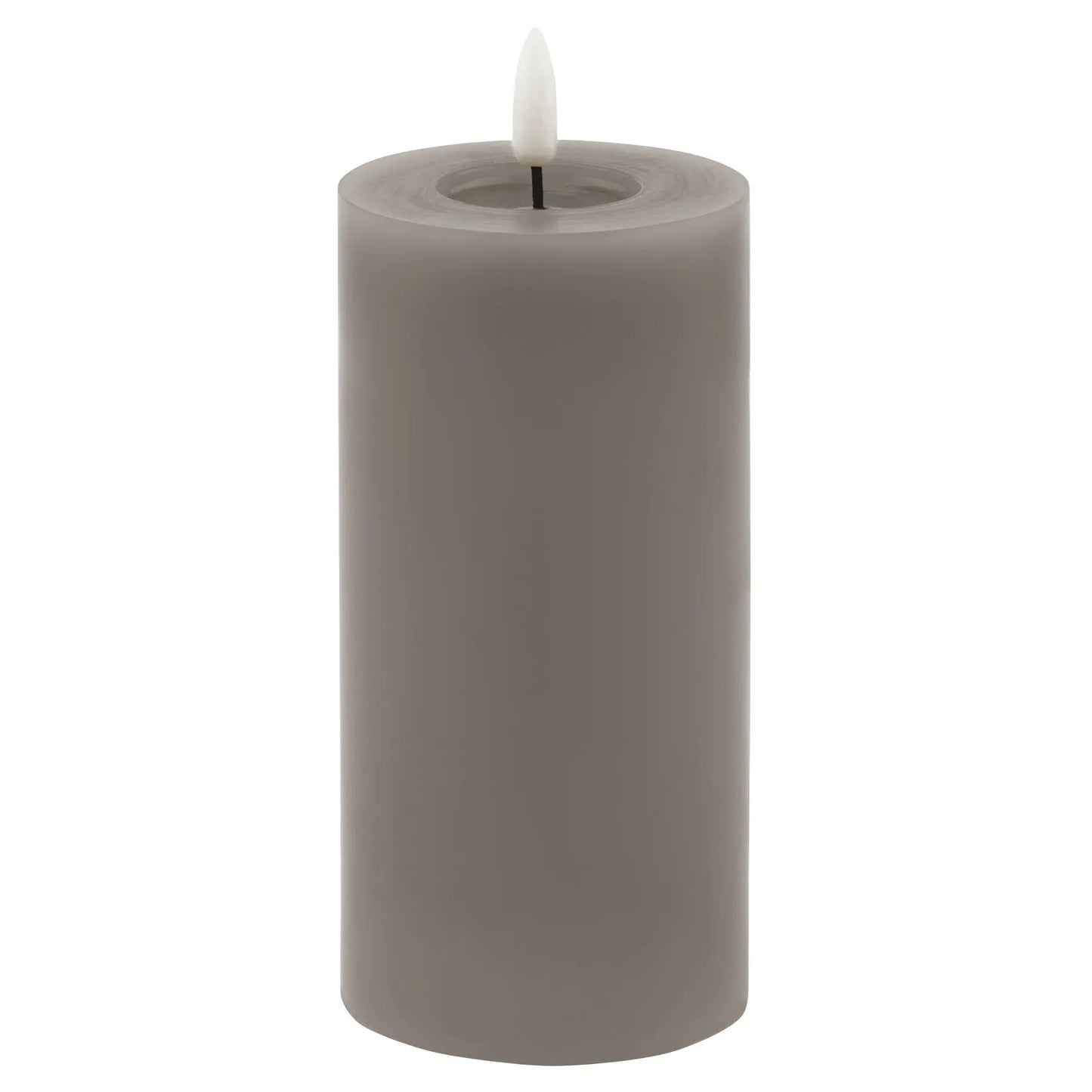 Luxe Collection Melt Effect 3x6 Grey LED Wax Candle Makur Interior