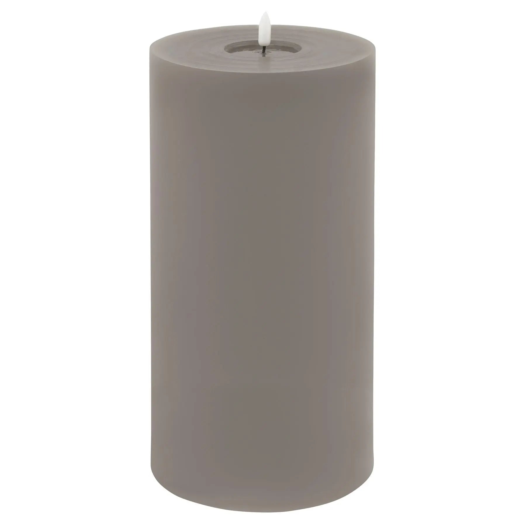 Luxe Collection Melt Effect 6x12 Grey LED Wax Candle Makur Interior