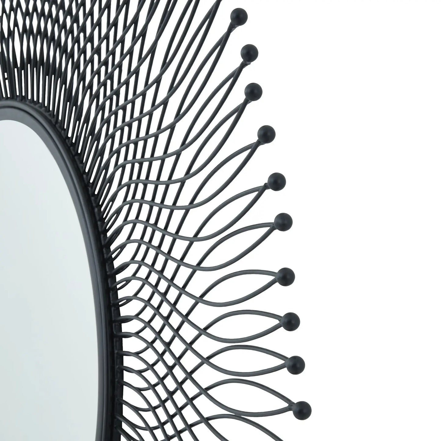 Rio Black Large Wire Mirror Makur Interior