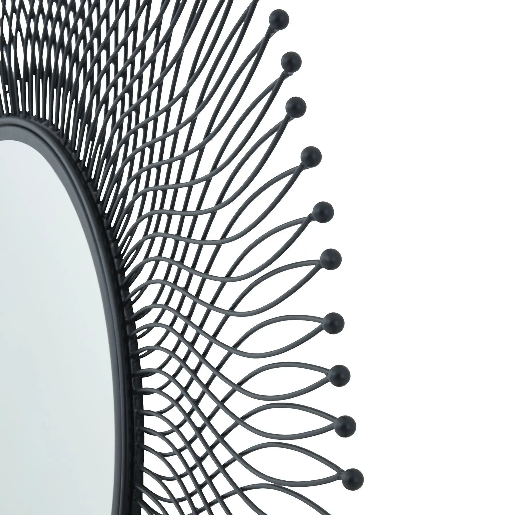 Rio Black Large Wire Mirror Makur Interior