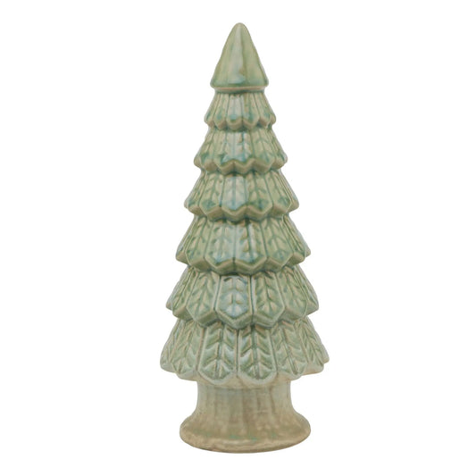 Light Green Ceramic Fir Tree With Base Makur Interior