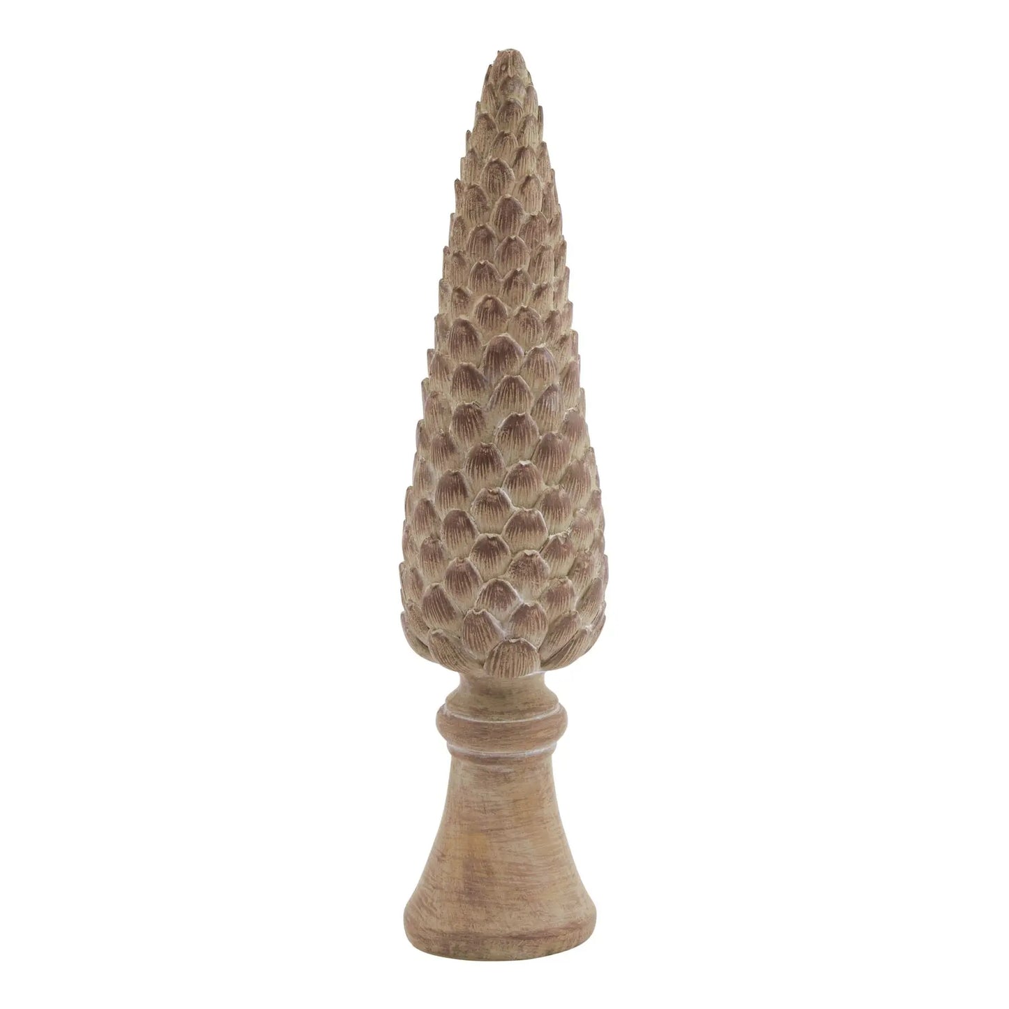 Medium Pinecone Sculpture On Base Makur Interior
