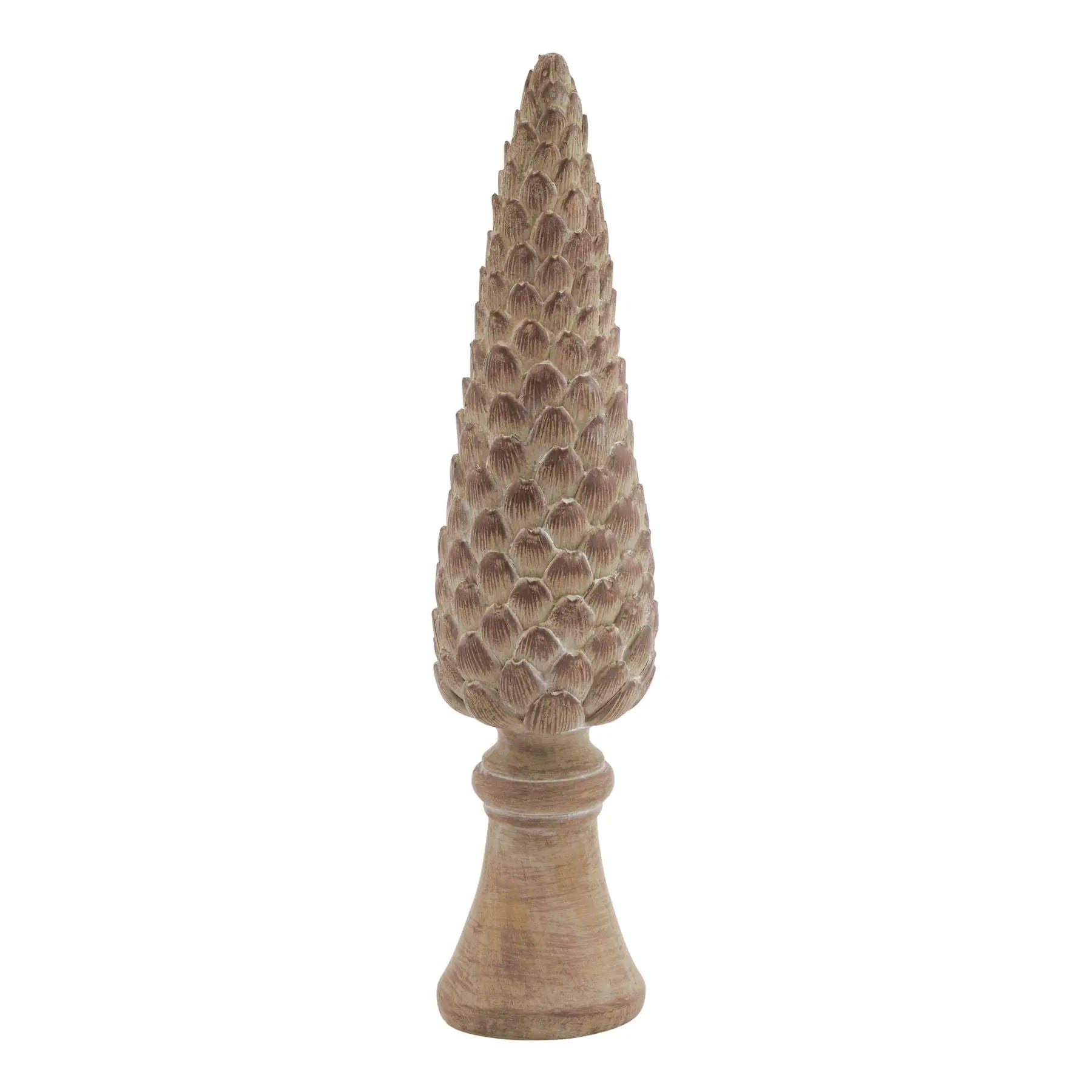Medium Pinecone Sculpture On Base Makur Interior