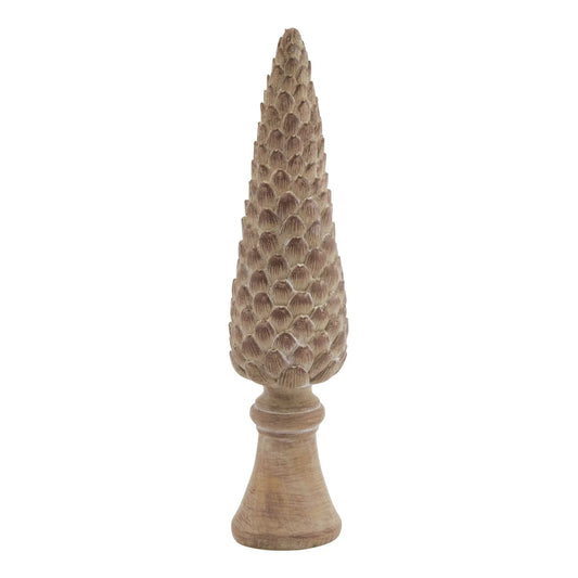 Medium Pinecone Sculpture On Base Makur Interior